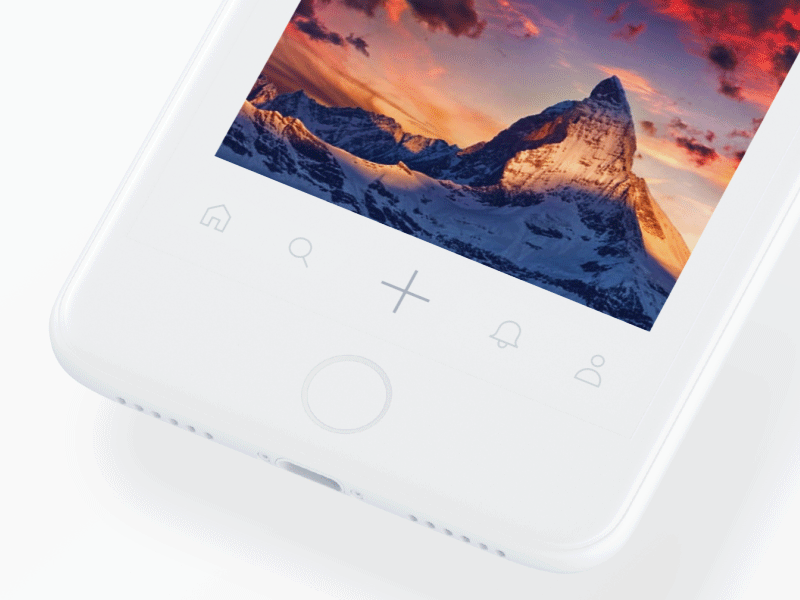 Plus expanded animation app icon interaction ios iphone mobile photo ui ux