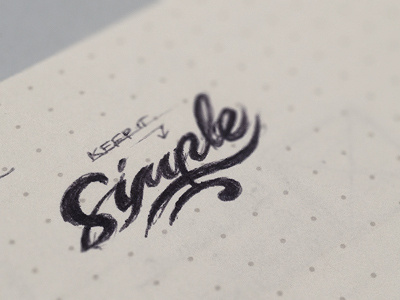 Simple behance calligraphy dot grid icon idea identity logo note rough simple typography ysketch