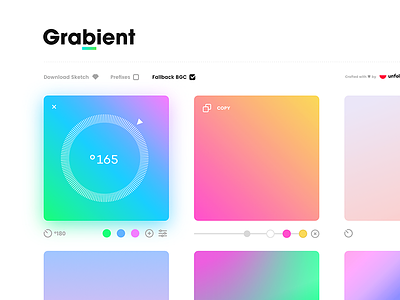 Grabient app design developer gradient icon mobile tool