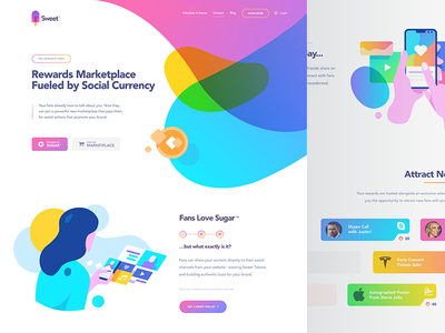 Sweet illustration ui ux we website