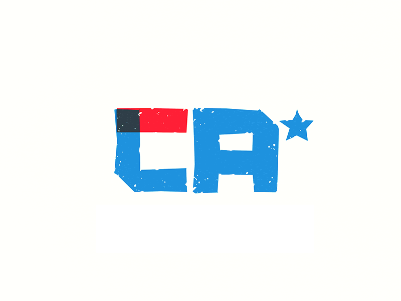 Los Angeles city state star real estate ca la type mark identity branding logo