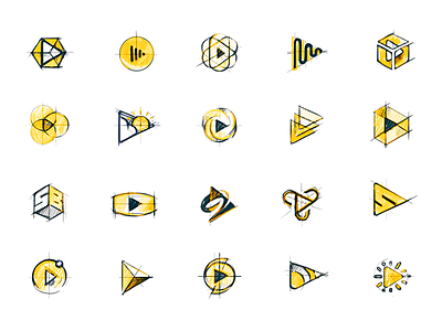 Skybox branding exploration icon identity logo mark play sketch vr