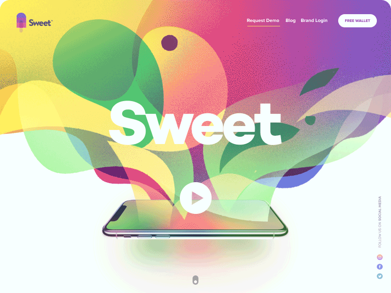 Sweet - Landing Page coin crypto desktop illustration landing mobile sugar sweet web website