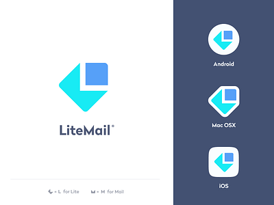 LiteMail app branding email identity ios iphone logo mac mail mark osx