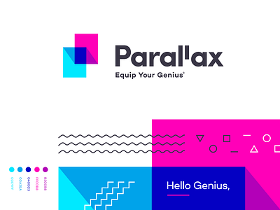 Parallax - Branding app branding homely icon identity logo mark parallax typography