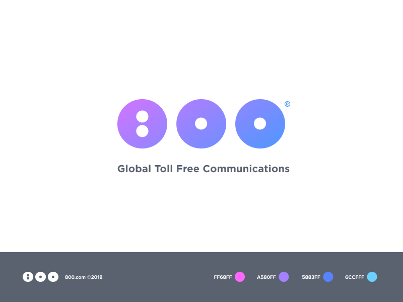 800.com - Logo icon modern communication phone 800 mark identity branding logo