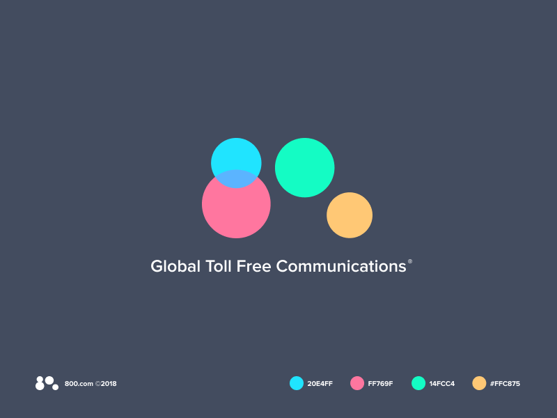 800.com - Concept 2 icon modern communication phone 800 mark identity branding logo