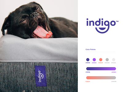 Indigo - Branding branding happy identity indigo logo mark mattress sleep