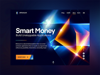 Ethereum Landing 3d app credit card crypto design ethereum iphone landing page site website xrp