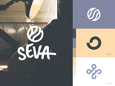 Seva - Branding badge branding desk give identity letter logo mark photo s seva