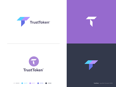 TrustToken bitcoin blockchain branding crypto drawing icon icons identity illustration logo mark vector