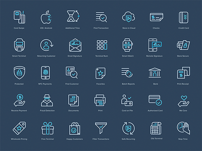 PayJunction - Icon Set bank branding drawing icon icons identity illustration logo mark payment vector