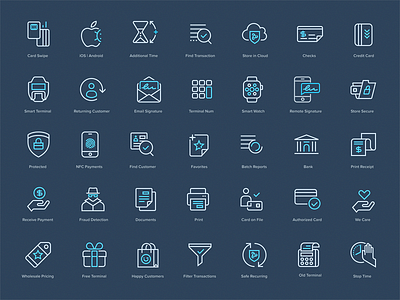 PayJunction - Icon Set bank branding drawing icon icons identity illustration logo mark payment vector