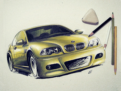 bmw m3 auto automoblie bimmer bmw car draft drawing fast m3 pencil sketch