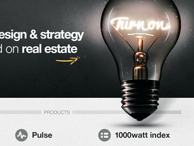turn on app background bulb dark estate glow grunge icon index light pulse real site ui ux web website