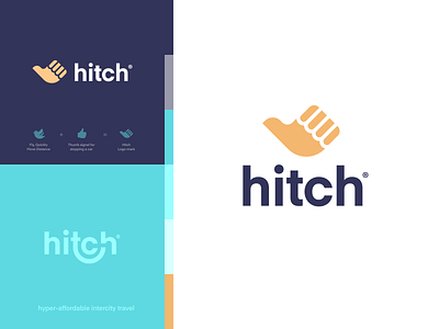 Hitch - Logo app branding design icon identity illustration ios iphone logo mark website
