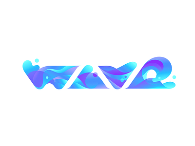 wave illustration letters logo type wave
