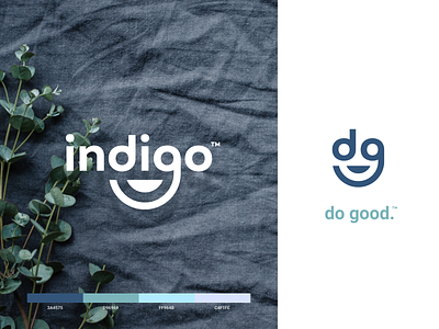 indigo - do good app branding icon identity iphone logo mark website