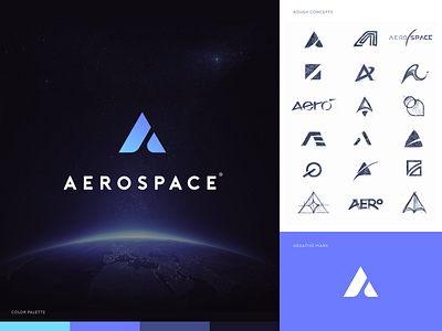 Aerospace.com - Logo branding design icon identity logo mark sketch website