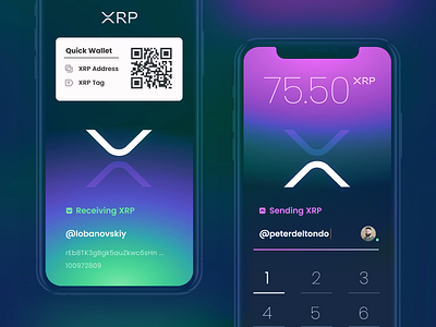 XRP - Wallet app app concept bitcoin blockchain crypto ios iphone money ripple xrp