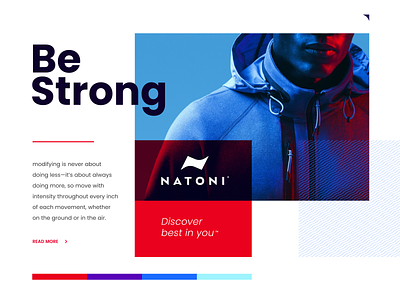 Natoni app athlete branding icon identity landing logo sport typography ux website