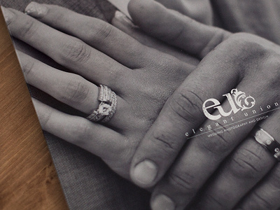 elegant union book bride groom icon identity logo photography print rings wedding wood