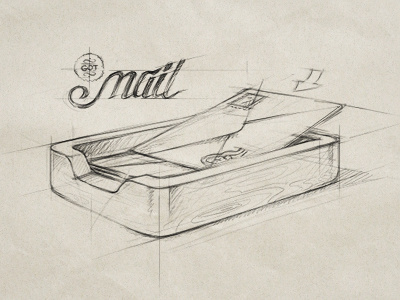 contact apple contact drawing envelope icon ios iphone mail pen pencil rough sketch wood