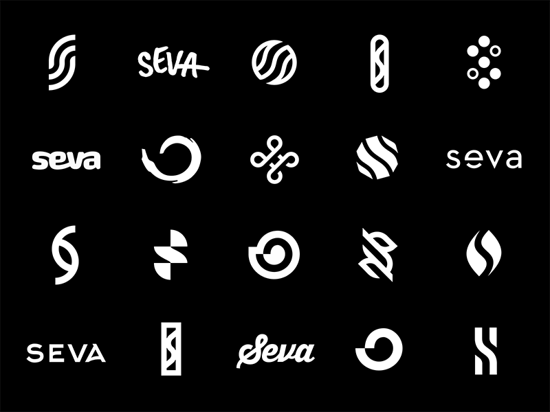 Seva - Logo Explorations app branding design icon identity illustration logo mark seva typography website