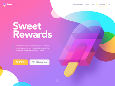 Sweet 🍭 branding landing website