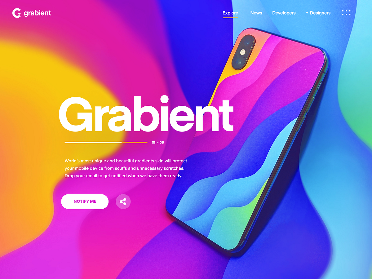 Grabient - Phone Skins by Eddie Lobanovskiy for Unfold on Dribbble