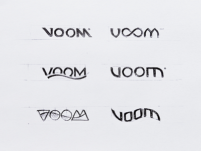 voom - sketches branding identity logo mark type