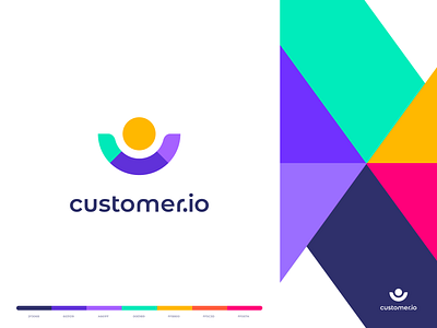 Customer.io - branding branding design drawing icon identity logo mark vector