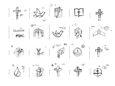 ⛪️ - Logo Explorations branding design drawing icon identity illustration logo sketch