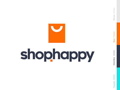 shop.happy app branding icon identity illustration logo mark vector website