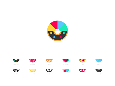 unfold - loader branding doughnut flip icon identity illustration loader loaders logo unfold watermelon website