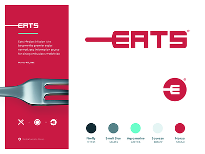 Eats - Branding Exploration app branding eat food fork icon identity illustration logo website