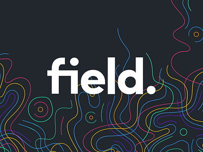 field. reveal app branding drawing icon identity illustration landing logo vector website