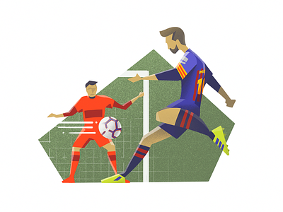 Messi vs Sevilla barcelona drawing football illustration illustrator messi procreate sevilla soccer