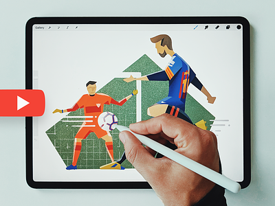 Messi - Video barca barcelona drawing football illustration ipad leo messi painting procreate sevilla soccer
