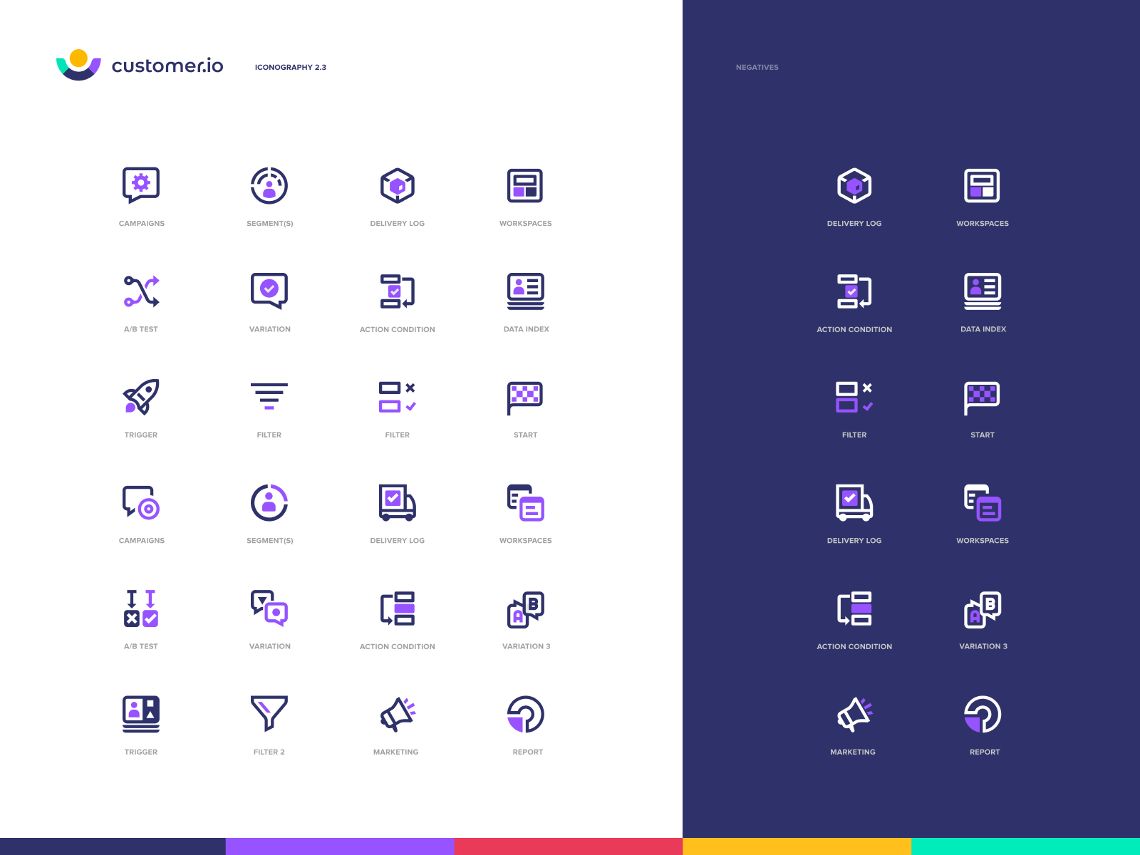 Customer.io - Iconography by Eddie Lobanovskiy for Unfold on Dribbble