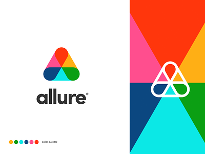 allure app branding design icon identity illustration logo typography vector website