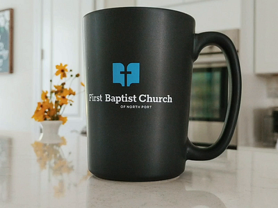 First Baptist Church bible branding cross icon identity illustration jesus logo mug