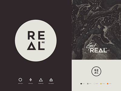 REAL.re Branding branding business card icon identity illustration logo website