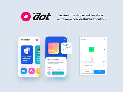 Skew for Figma app branding figma gif icon plugin skew transform ui