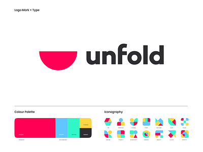 Unfold - Refresh agency brand branding design icons identity illustration logo mark palette web