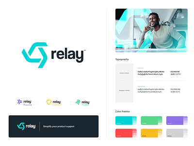 relay app branding icon identity illustration landing logo mark web website
