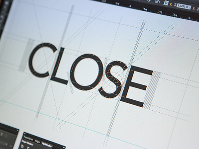 close logotype clean font geometry lettering logo logotype type