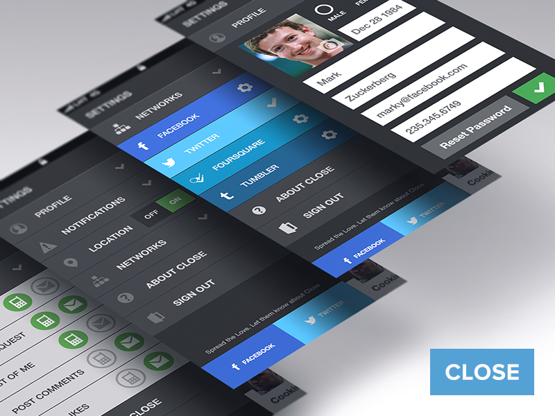close side menu iphone ios app apple icon profile check switch form toggle close social network friends family people side bar
