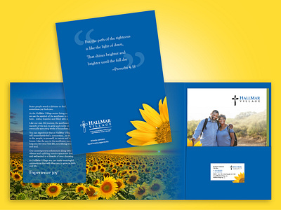 HallMar Village Marketing Folder - Inside Spread and Back Cover branding design