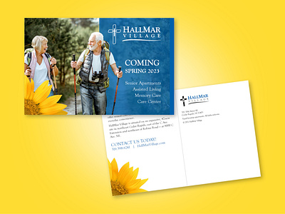 HallMar Village Direct Mail Postcard branding design